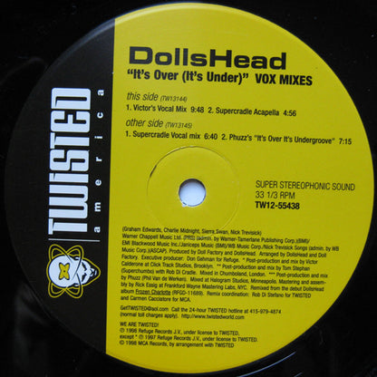 DollsHead : It's Over (It's Under) (The Vocal Mixes) (12")