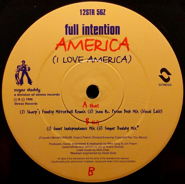 Full Intention : America (I Love America) (12")