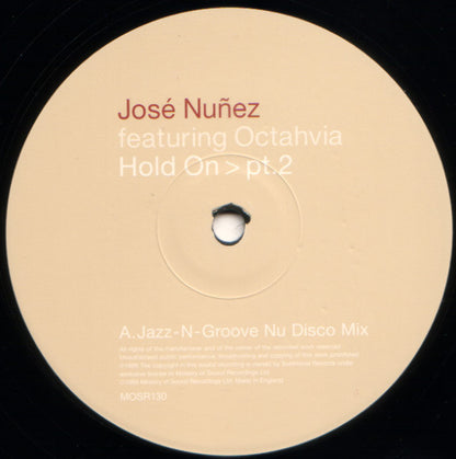 José Nuñez* Featuring Octahvia* : Hold On > Pt.2 (12")