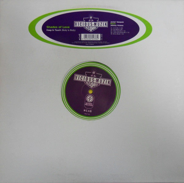 Shades Of Love : Keep In Touch (Body To Body) (12")