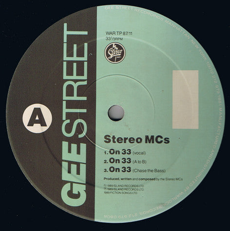 Stereo MC's : On 33 (12")