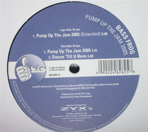 Bass Frog : Pump Up The Jam 2005 (12", Single)
