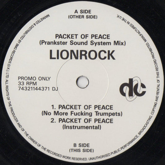 Lionrock : Packet Of Peace (12", Promo)