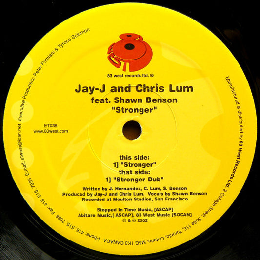 Jay-J And Chris Lum* Feat. Shawn Benson : Stronger (12")
