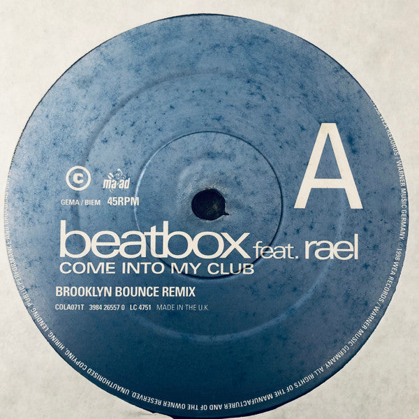 Beatbox Feat. Rael : Come Into My Club (12")