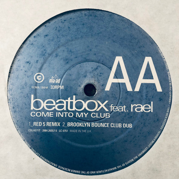 Beatbox Feat. Rael : Come Into My Club (12")