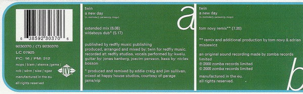 Twin : A New Day (12", Single)