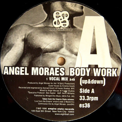Angel Moraes : Body Work (Up & Down) (12")