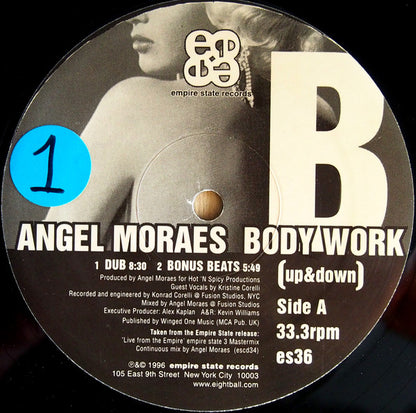 Angel Moraes : Body Work (Up & Down) (12")