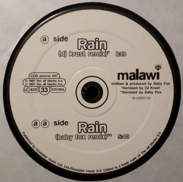 Baby Fox : Rain (12", Promo)