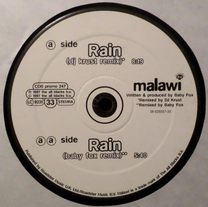 Baby Fox : Rain (12", Promo)