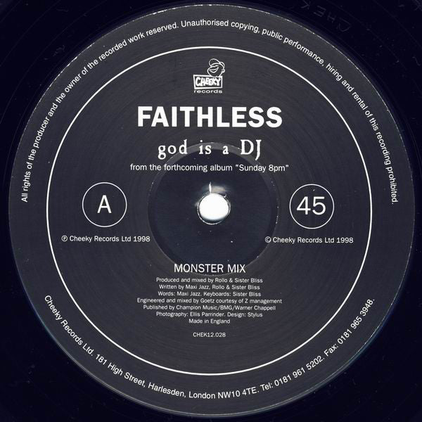 Faithless : God Is A DJ (12")