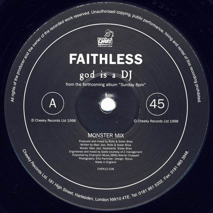 Faithless : God Is A DJ (12")
