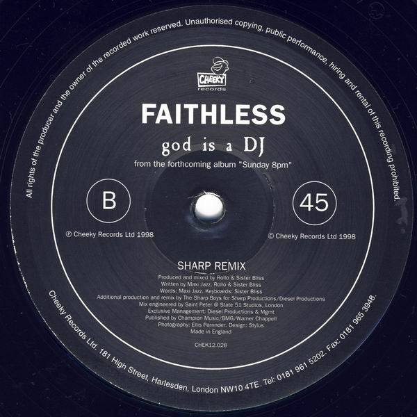 Faithless : God Is A DJ (12")