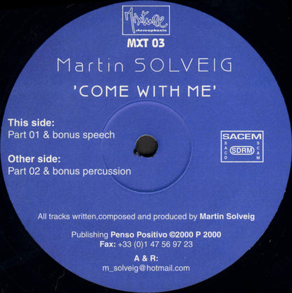 Martin Solveig : Come With Me (12")