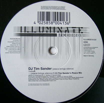 DJ Tim Sander : Peace Brings Silence (12")