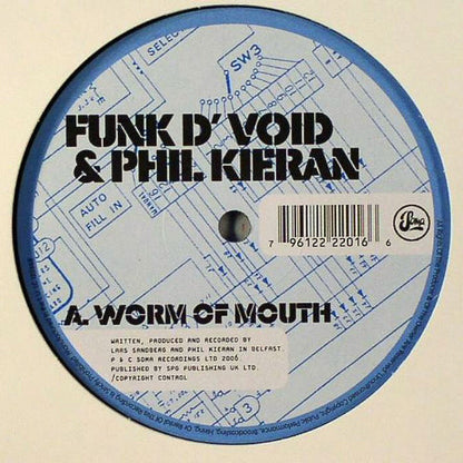 Funk D'Void & Phil Kieran : Worm Of Mouth / Tick Tick Tick (12")