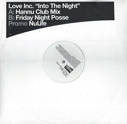 Love Inc : Into The Night (12", Promo)
