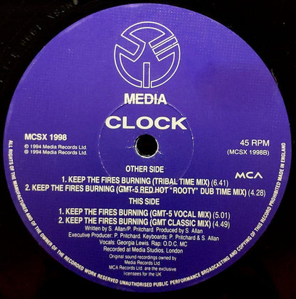 Clock : Keep The Fires Burning (12")