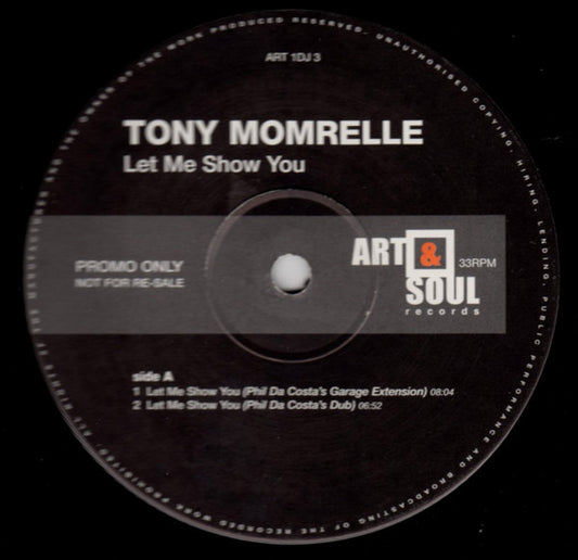 Tony Momrelle : Let Me Show You (12", Promo)