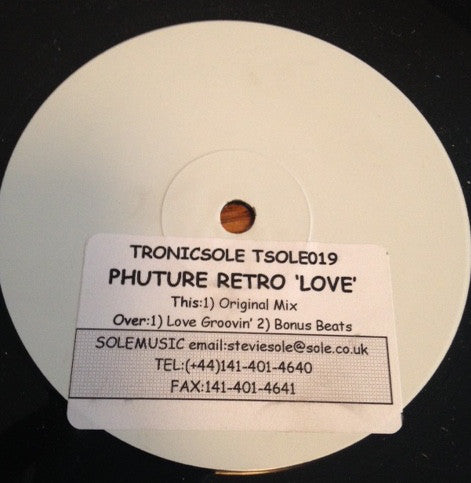 Phuture Retro : Love (12", Promo, W/Lbl)