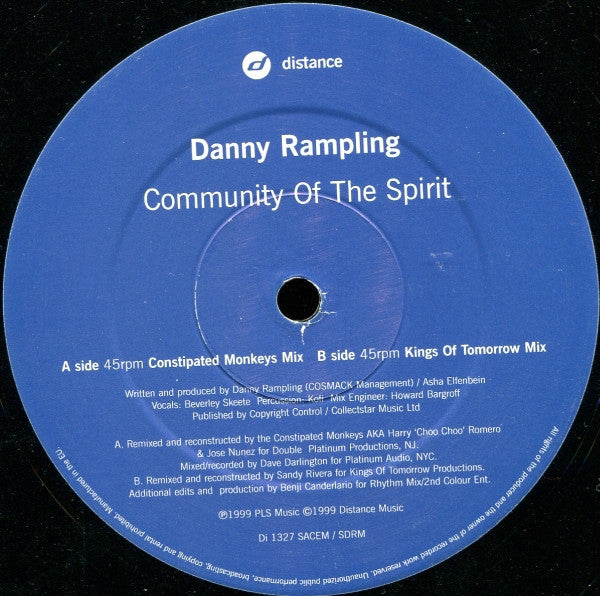Danny Rampling : Community Of The Spirit (12")