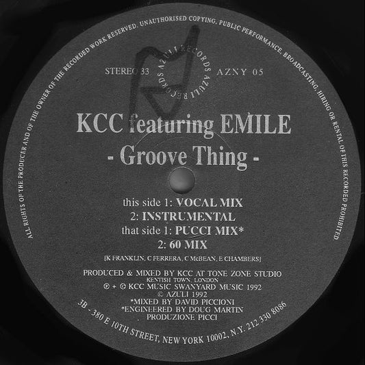 KCC Featuring Emile* : Groove Thing (12")