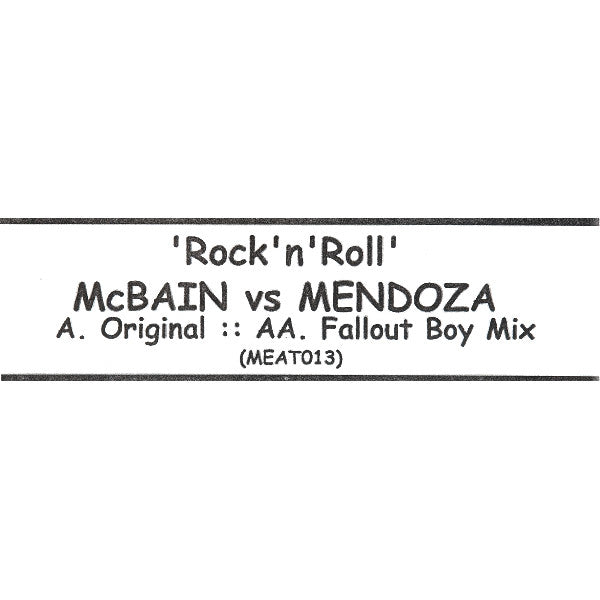 McBain vs Mendoza* : Rock N Roll (12", Promo, W/Lbl)