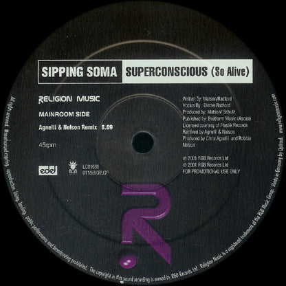 Sipping Soma : Superconscious (So Alive) (12", Promo)