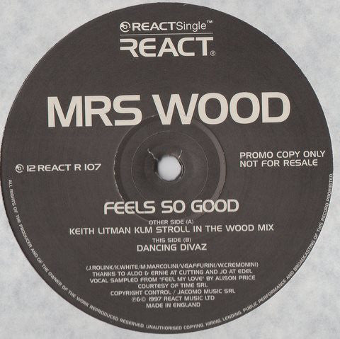 Mrs. Wood : Feels So Good (2x12", Promo)