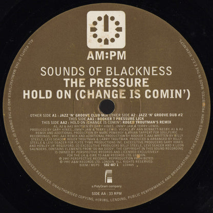 Sounds Of Blackness : The Pressure / Hold On (Change Is Comin') (12", Single)