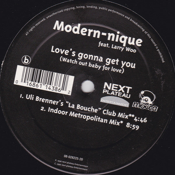 Modern-nique Feat. Larry Woo* : Love's Gonna Get You (Watch Out Baby For Love) (12")