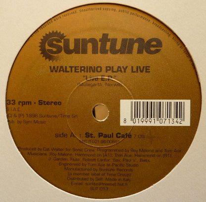 Walterino Play Live : Live E.P. (12", EP)
