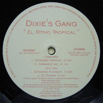 Dixie's Gang : El Ritmo Tropical (12")