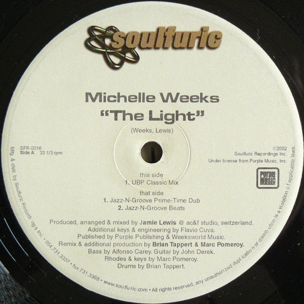 Michelle Weeks : The Light (Part 1) (12")
