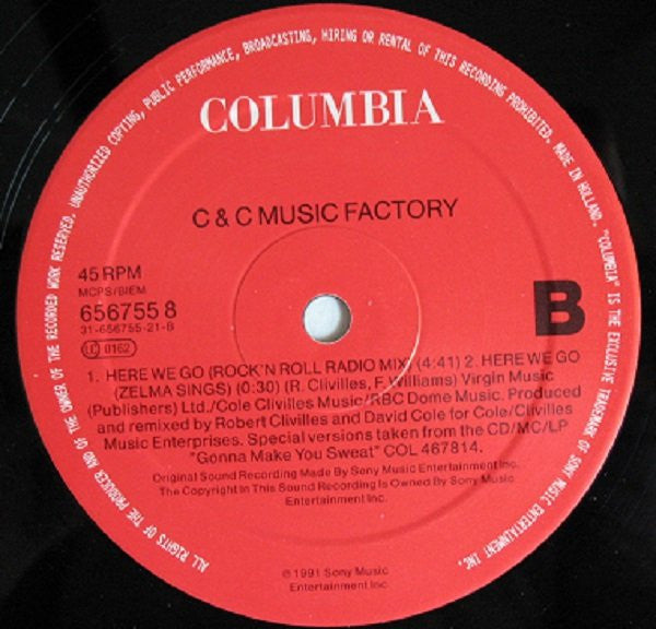 C&C Music Factory* Featuring Freedom Williams : Gonna Make You Sweat (Everybody Dance Now) (12")