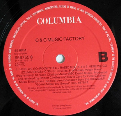 C&C Music Factory* Featuring Freedom Williams : Gonna Make You Sweat (Everybody Dance Now) (12")