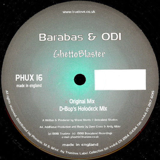 Barabas & OD1 : Ghettoblaster (12", Promo)