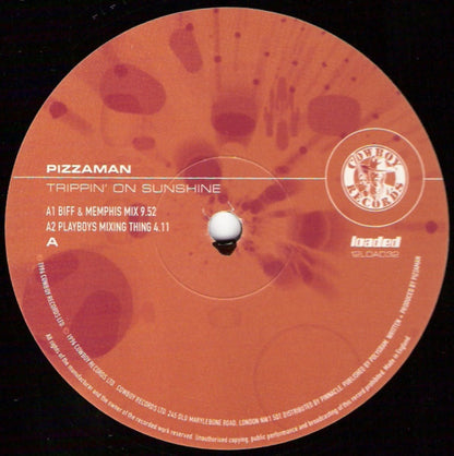 Pizzaman : Trippin' On Sunshine (12", Single, RE)