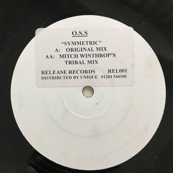 O.S.S. : Symmetric (12", Promo, W/Lbl, Sti)