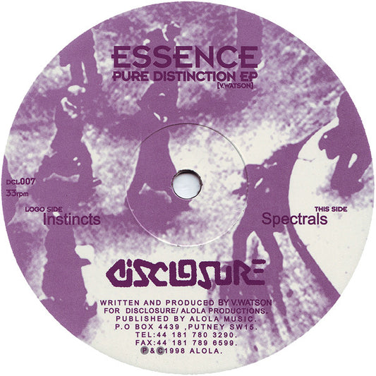 Essence (7) : Pure Distinction EP (12", EP)