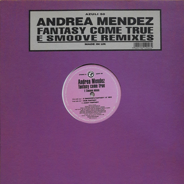 Andrea Mendez : Fantasy Come True (E Smoove Remixes) (12")