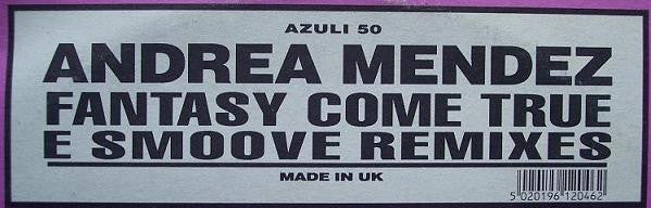 Andrea Mendez : Fantasy Come True (E Smoove Remixes) (12")
