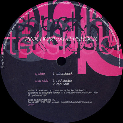 Pink Bomb : Aftershock (12")