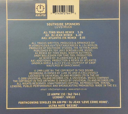 Southside Spinners : Luvstruck (12", Single)