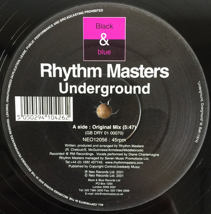 Rhythm Masters : Underground (12")