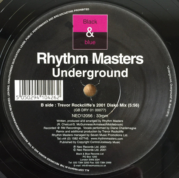 Rhythm Masters : Underground (12")