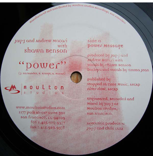 Jay-J & Andrew Macari* With Shawn Benson : Power (12")