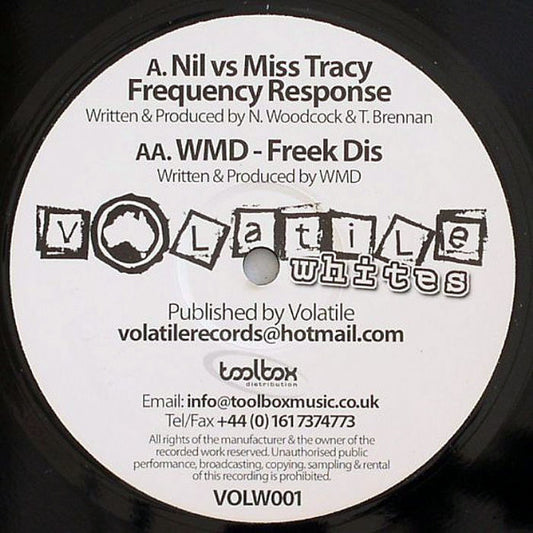 Nil vs. Miss Tracy / W.M.D. : Frequency Response / Freek Dis (12")