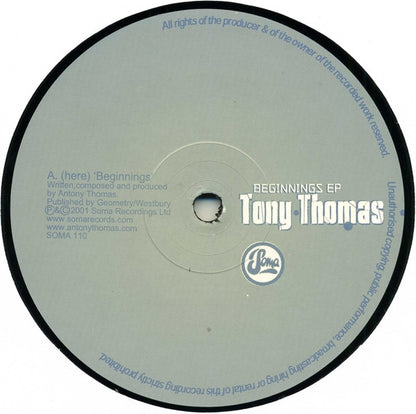 Tony Thomas : Beginnings EP (12", EP)